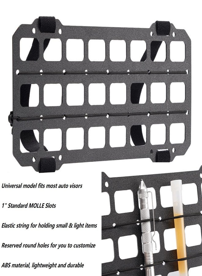 TACNEX Vehicle Rigid MOLLE Panel for Car Visor Organizer EDC Pouch Tool Holster Bag Holder Tactical Gear Rack Truck Equipment Mount Plate Modular Storage Shelf Auto Interior Accessories - Image 3